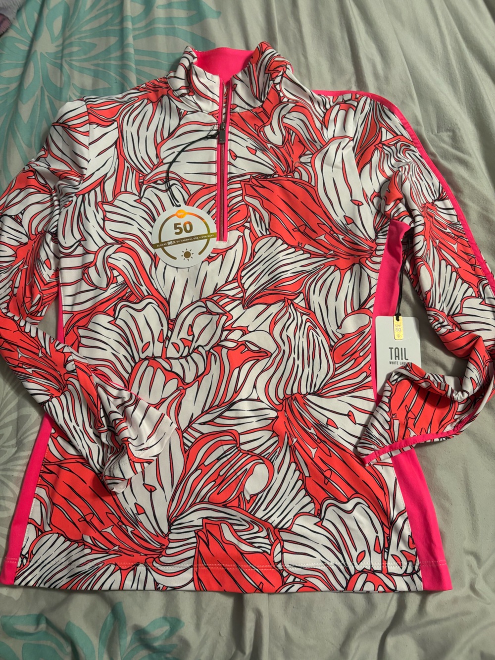 Tail White Label Pink & White Floral Sun Top